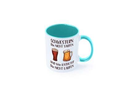 Schwestern die nicht saufen, Katheder laufen | Gläser lustiger Spruch Geschenk