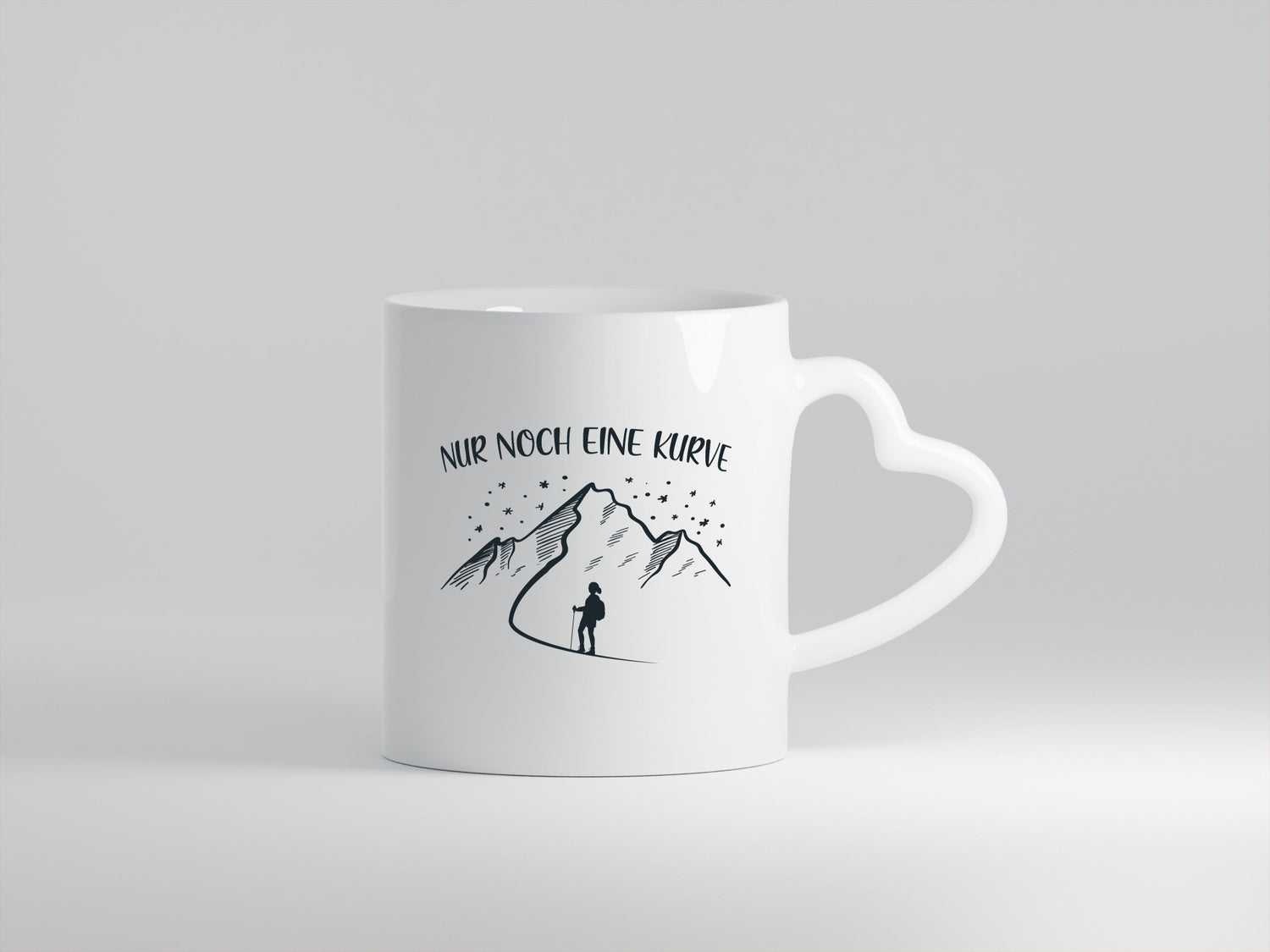 Nur noch eine Kurve | Berge Wanderin Sterne lustig Humor Geschenkidee Geschenk