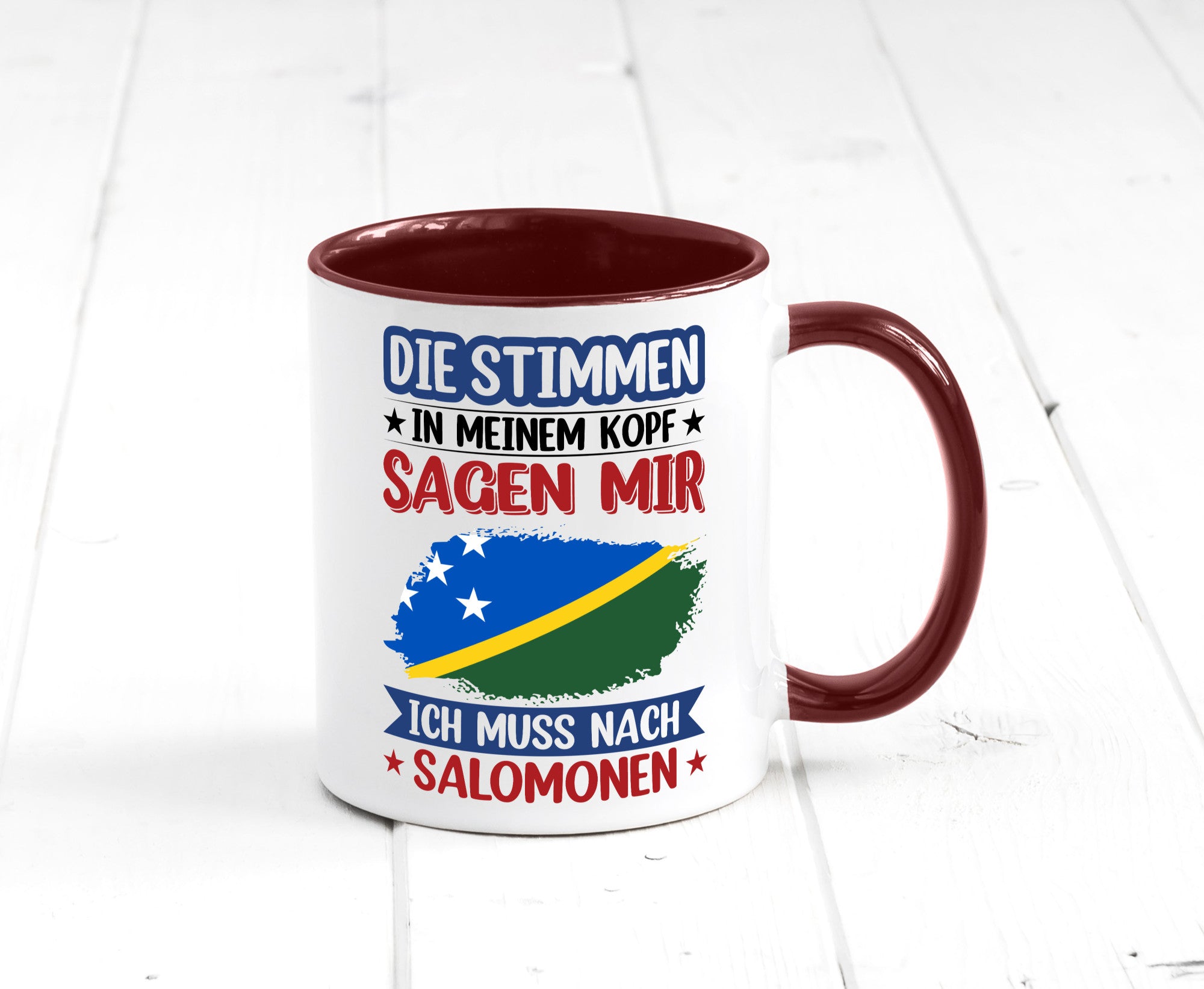 Salomonen | Urlaub Stimmen in meinem Kopf Traumland v2 Humor Geschenkidee Tasse