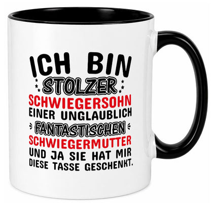 Stolzer Schwiegersohn einer Schwiegermutter Geschenkidee Familie Humor Tasse