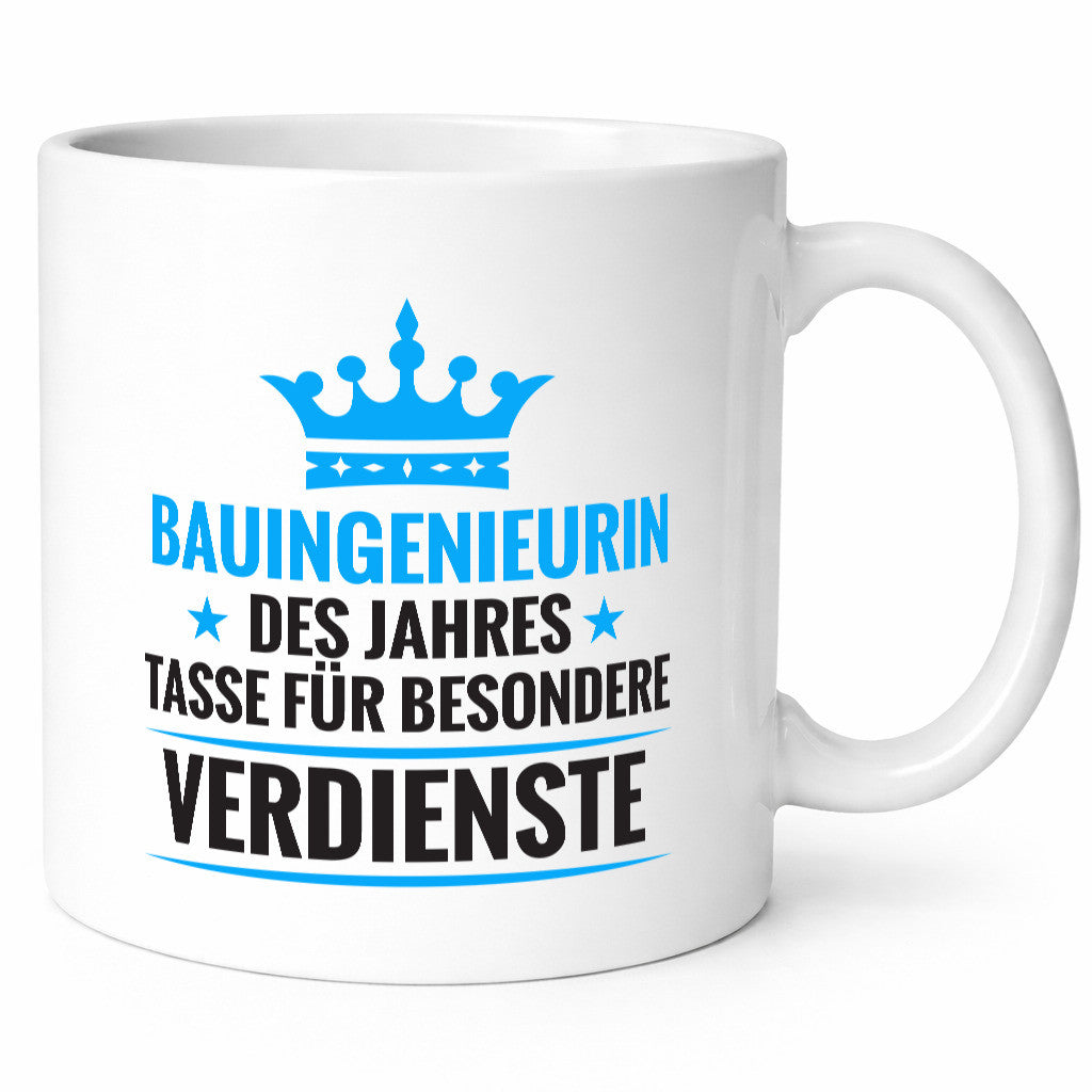 Besonderer Verdienst: Bauingenieurin | Ingenieurin Geschenk Humor Geschenkidee Tasse