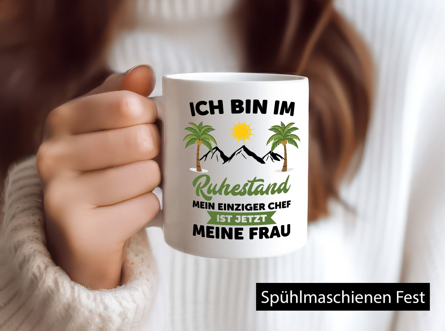 Ruhestand | Meine Frau ist der Chef rentner Humor Jubiläum Geschenkidee Tasse