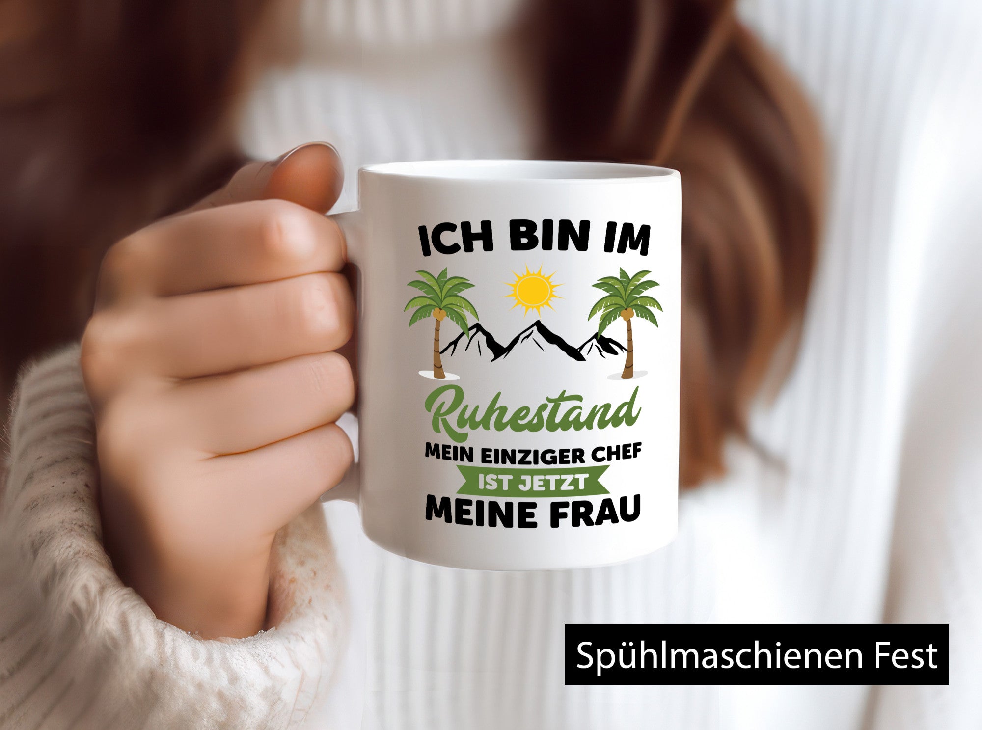 Ruhestand | Meine Frau ist der Chef rentner Humor Jubiläum Geschenkidee Tasse