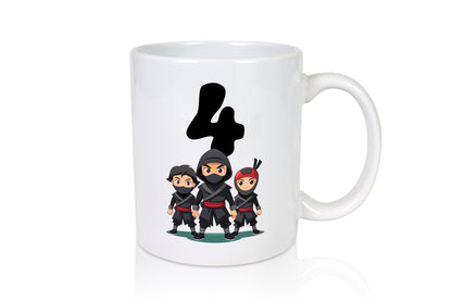4. Geburtstag | 4 Jahre Ninja lustig Geschenkidee Geschenk Tasse