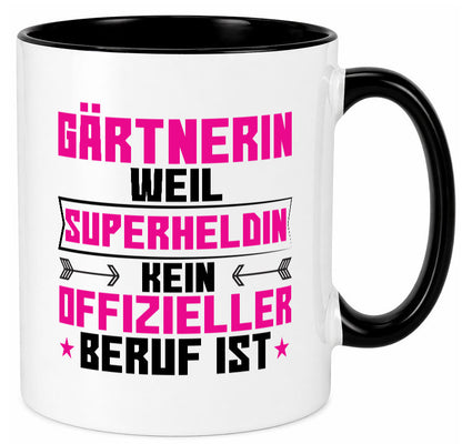 Superheldin Gärtnerin | Gartenbau Geschenk Humor Geschenkidee lustiger Spruch Tasse