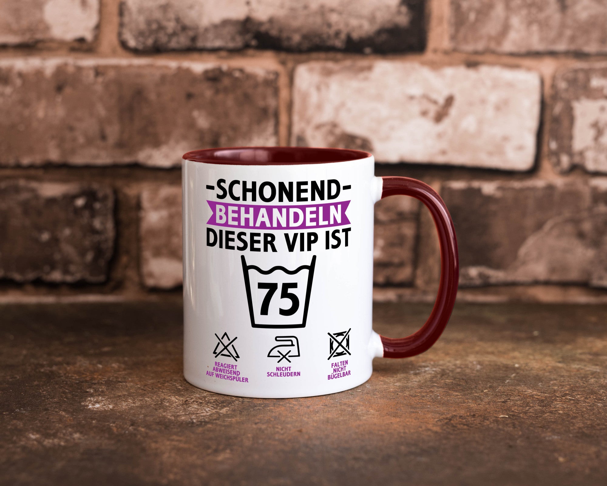 75 Geburtstag | schonend behandeln Jahre v2 lustiger Spruch Geschenk