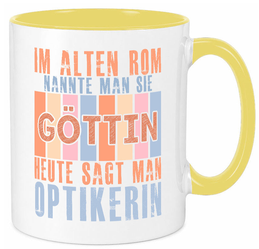 Heute sagt man: Optikerin | Augenoptik lustig Humor Geschenkidee Geschenk Tasse