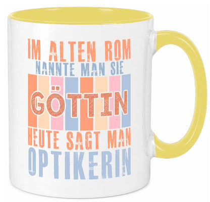 Heute sagt man: Optikerin | Augenoptik lustig Humor Geschenkidee Geschenk Tasse