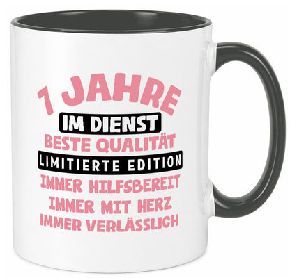 7 Jahre im Dienst | Jubiläum Arbeit v11 lustiger Spruch Geschenk Kollegen Büro