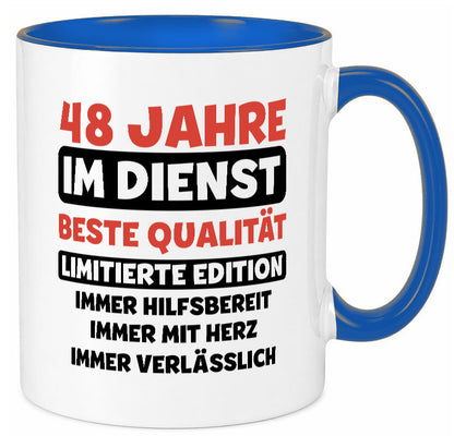 48 Jahre im Dienst | Jubiläum Arbeit v3 Humor Kollegen Büro Geschenkidee Tasse