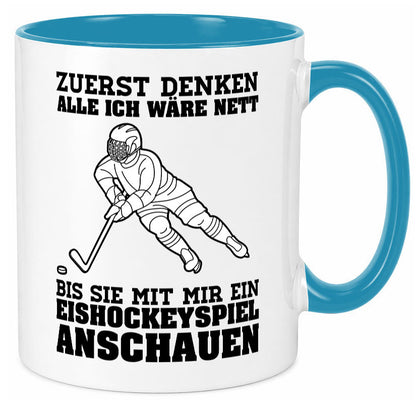 Eishockeyspiel | Eishockeyfan Tasse Eishockeyspieler Humor Geschenkidee