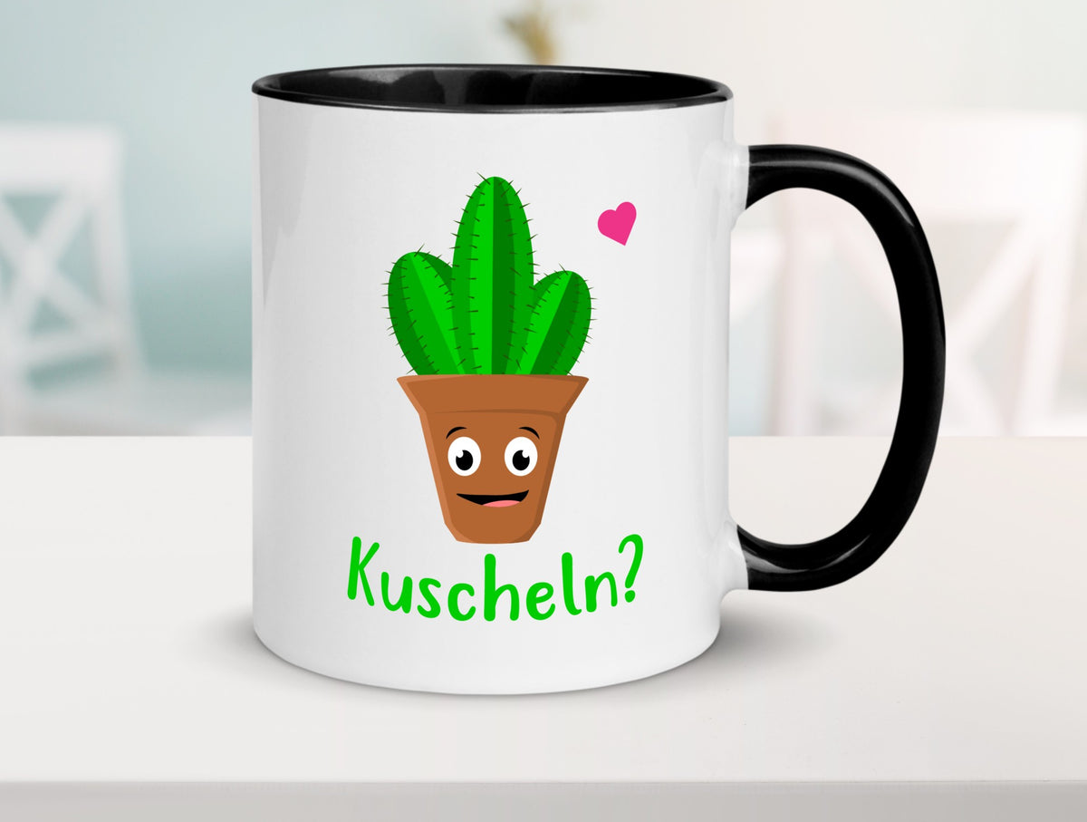 Kuscheln? | lustige Tasse Kaktus Motiv Humor lustig Geschenkidee Geschenk