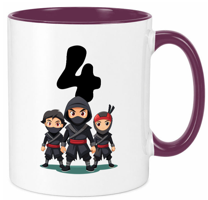 4. Geburtstag | 4 Jahre Ninja lustig Geschenkidee Geschenk Tasse