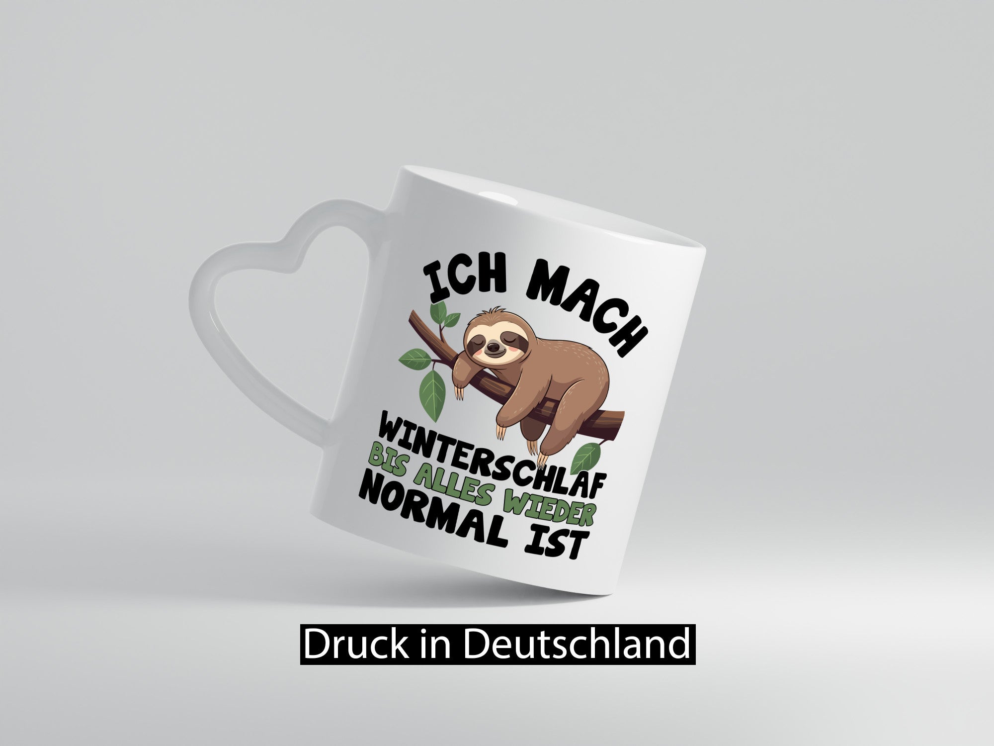 Winterschlaf | Faultier Schlafen v2 lustiger Spruch Geschenk Tierliebhaber
