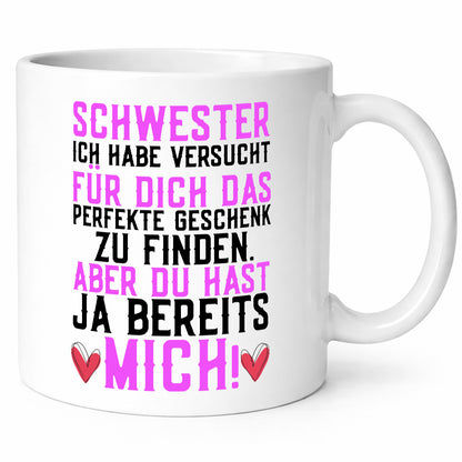Beste Schwester | Herzen Humor Liebe Verbundenheit Geschenk Geschenkidee