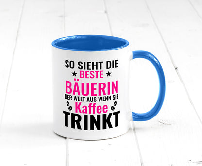 Kaffee trinkt: Bäuerin | Bauernhof Landwirtschaft Geschenk Humor Geschenkidee