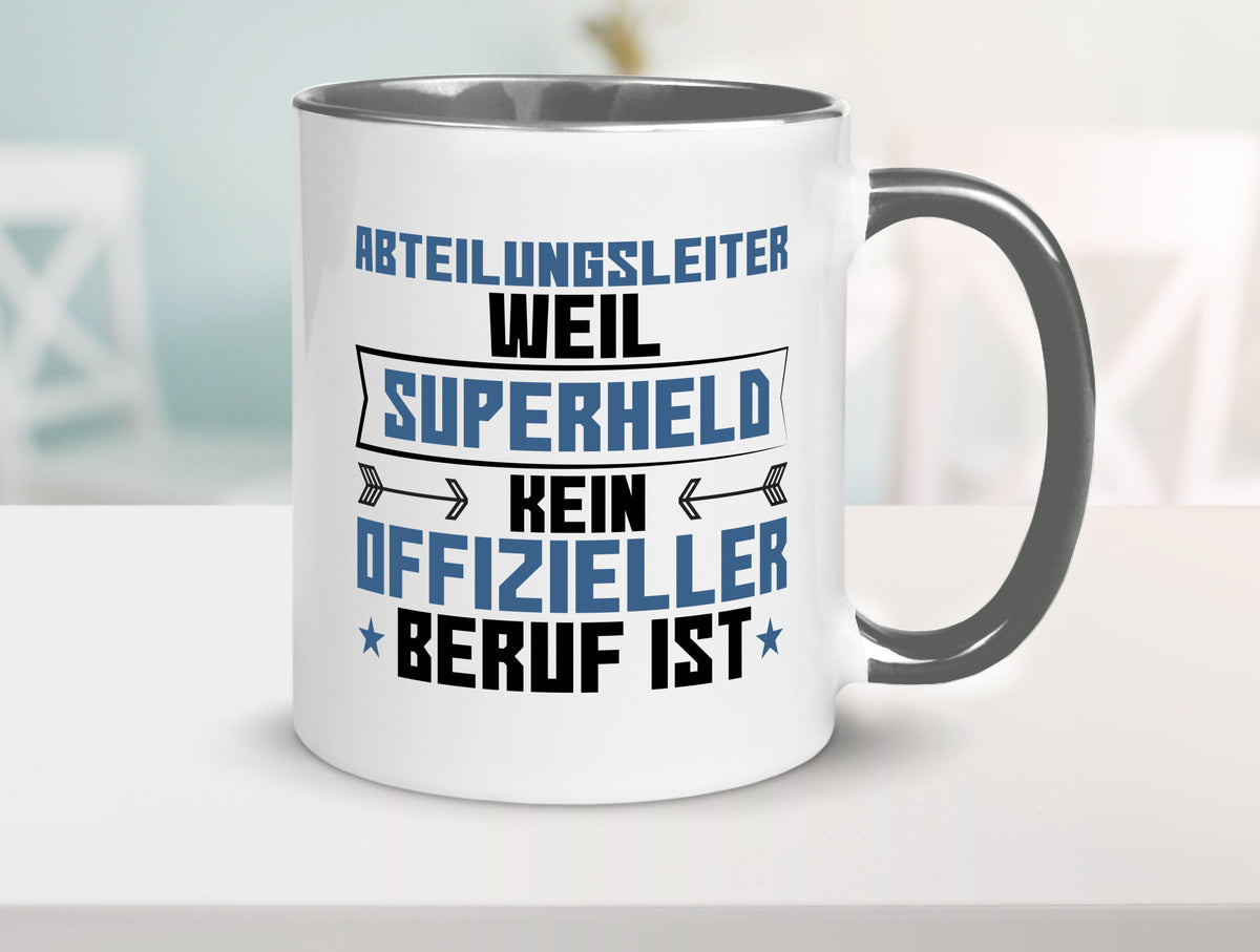 Superheld Abteilungsleiter| Führungskraft Geschenkidee Humor Tasse