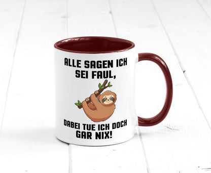 Alle sagen ich sei Faul | Faultier bin nicht Geschenkidee Tierliebhaber Humor