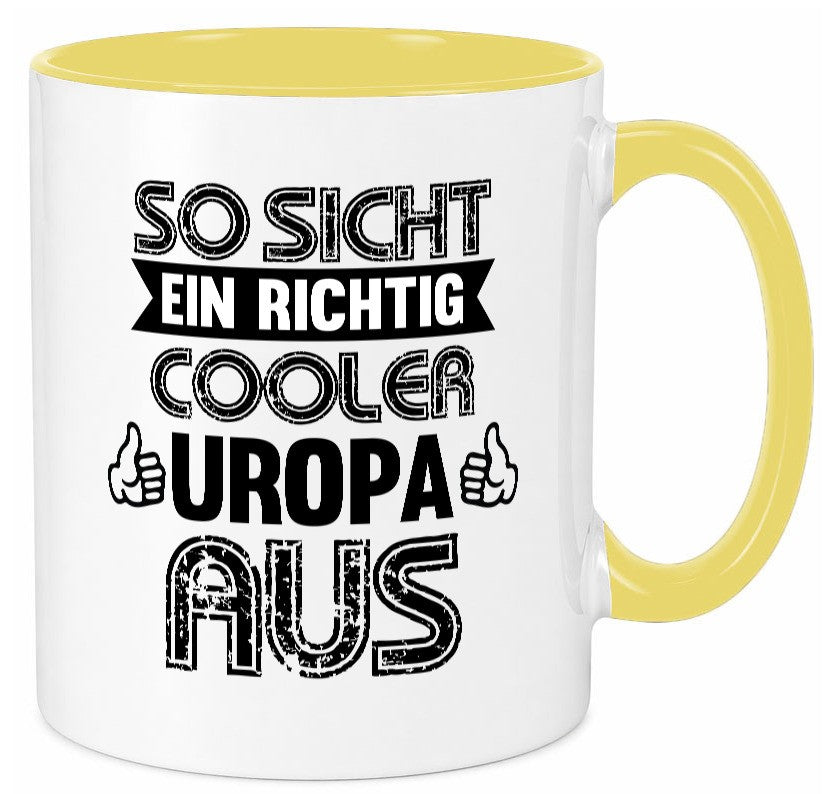 So sieht ein cooler uropa aus | Enkel lustiger Spruch Geschenk Familie Tasse