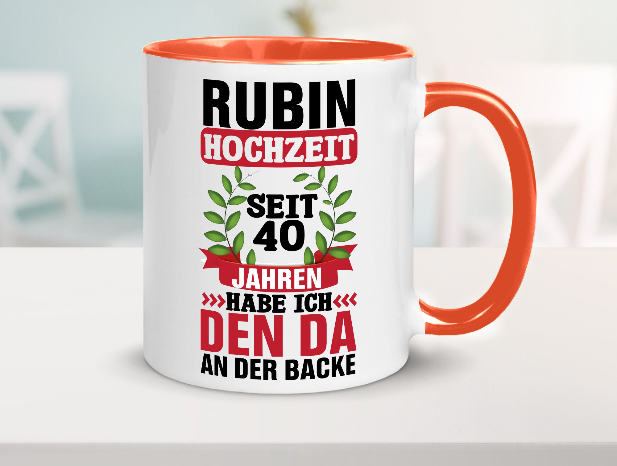 Rubin Hochzeit | 40 Jahre Verheiratet Humor Geschenkidee Tasse