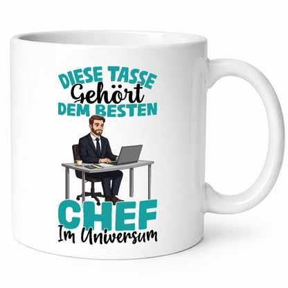 Im Universum: Chef | Führungskraft Vorgesetzter lustiger Spruch Geschenk Arbeit