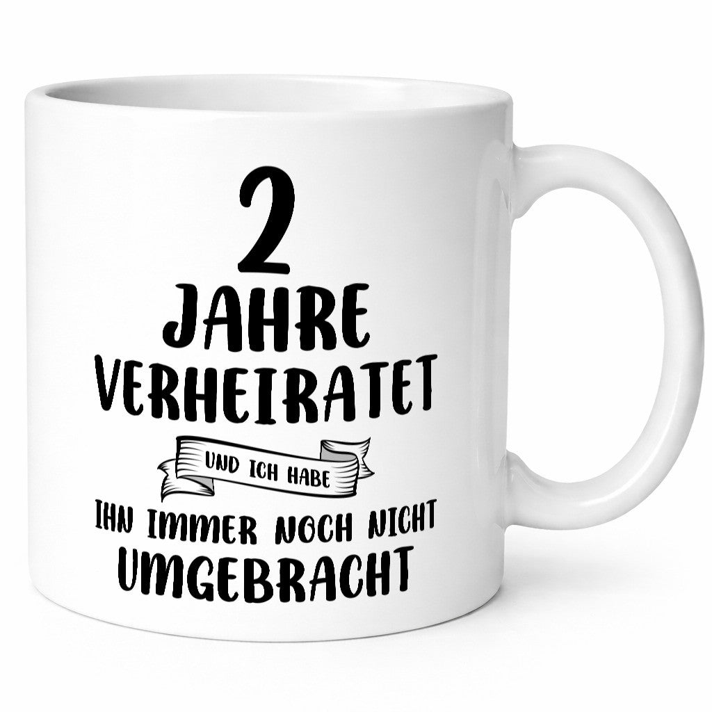 2 Jahre Verheiratet, immer noch am Leben! Humor Geschenkidee Tasse