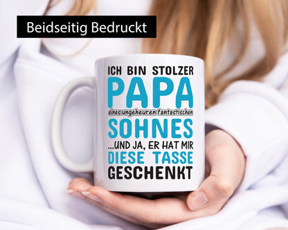 Stolzer Papa | Vater Tasse Fantastischer Sohn Humor Geschenk Familie
