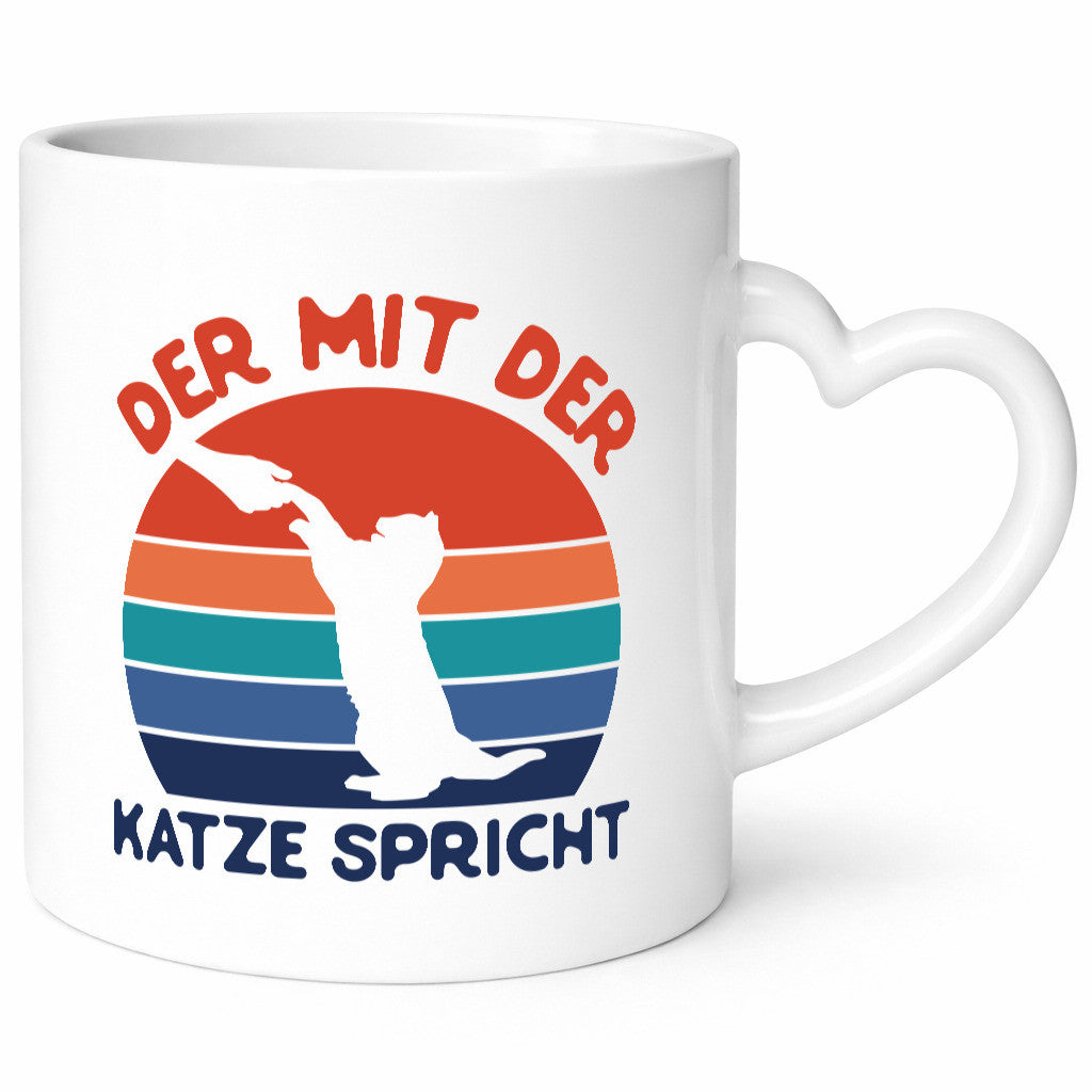 Der mit Katze spricht | Katzenliebhaber Humor Tierliebhaber Geschenkidee Tasse