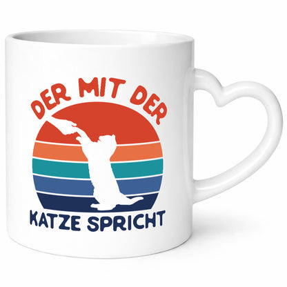 Der mit Katze spricht | Katzenliebhaber Humor Tierliebhaber Geschenkidee Tasse