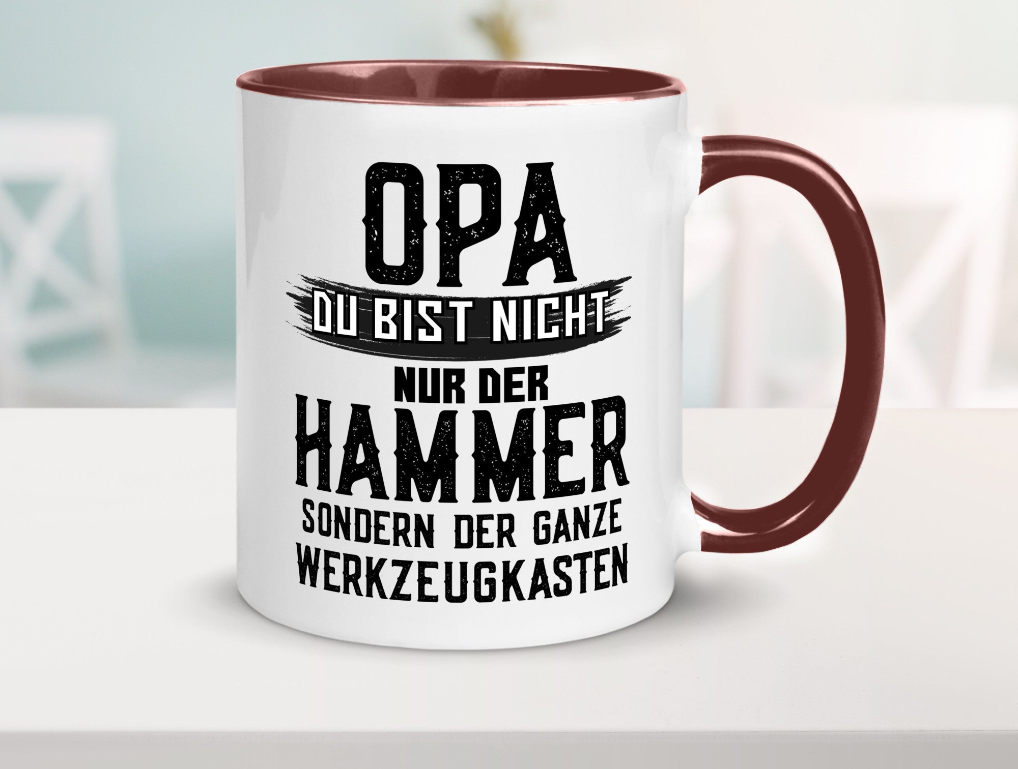 Opa ist der Hammer | Großvater Tasse Werkzeugkasten lustig Familie Geschenkidee