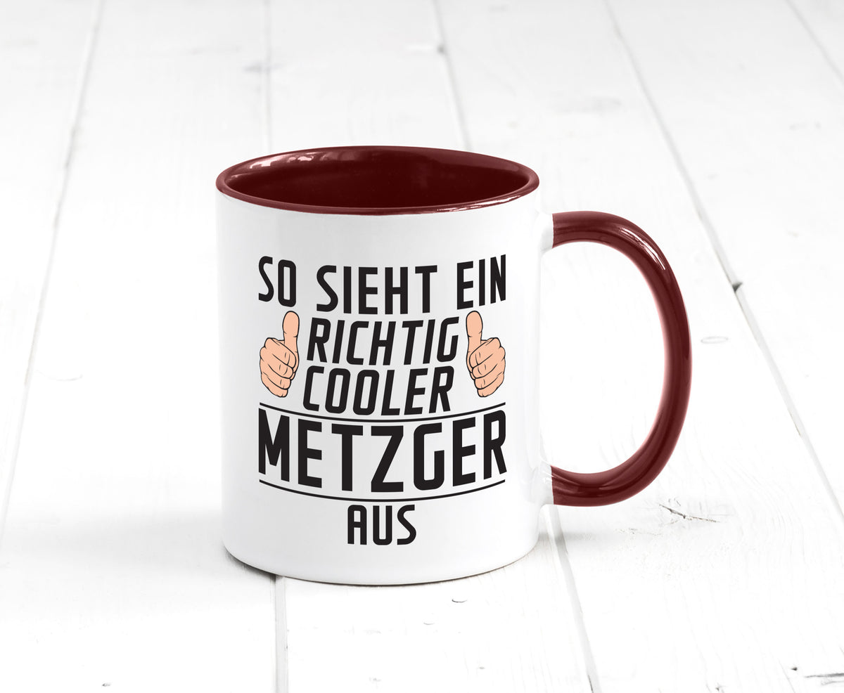 Richtig Cooler Metzger | Fleischer Metzgerei Geschenk Humor Geschenkidee Tasse