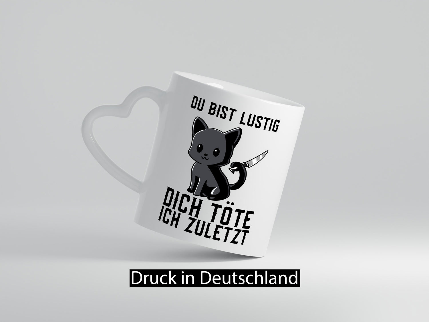 Du bist lustig | verrückte Katze mit Messer Sarkasmus lustiger Spruch Geschenk