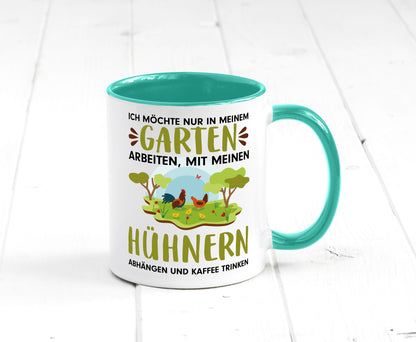 Garten Hühner | Gartenarbeit Tasse Bauernhof Spruch lustiger Geschenk Arbeit