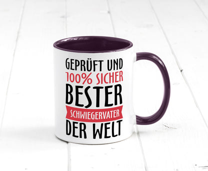 Bester Schwiegervater Geschenk Familie Geschenkidee lustiger Spruch Tasse