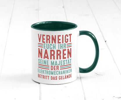 Verneigt euch: Elektromechaniker | Mechaniker v2 Geschenkidee Humor Tasse
