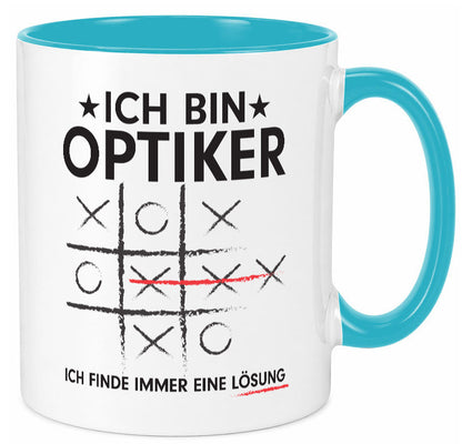 Löse Probleme: Optiker | Augenoptiker Geschenkidee Humor Tasse