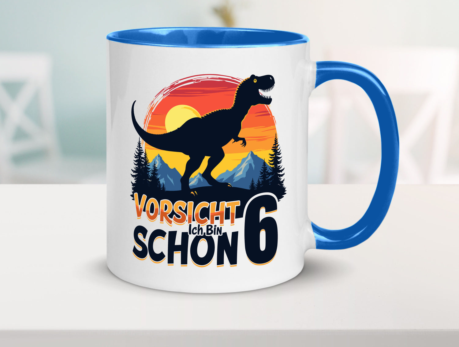 6. Geburtstag | 6 Jahre Dinosaurier Geschenkidee Humor Tasse