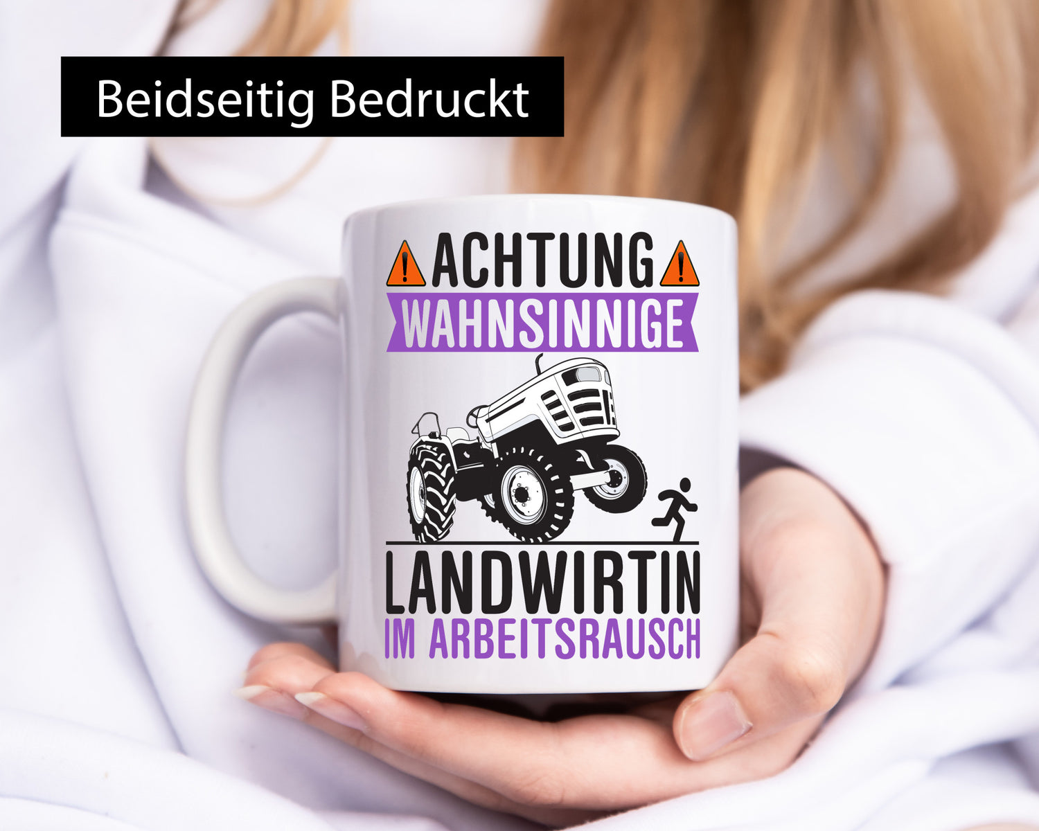 Landwirtin im Arbeitsrausch | Bauer Achtung! lustiger Spruch Geschenk Arbeit