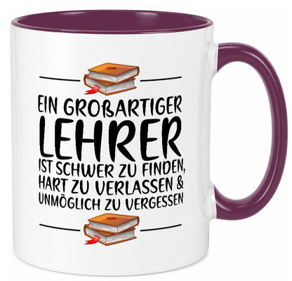 Großartiger Lehrer schwer zu finden | Schule Beste lustiger Spruch Geschenk Tasse