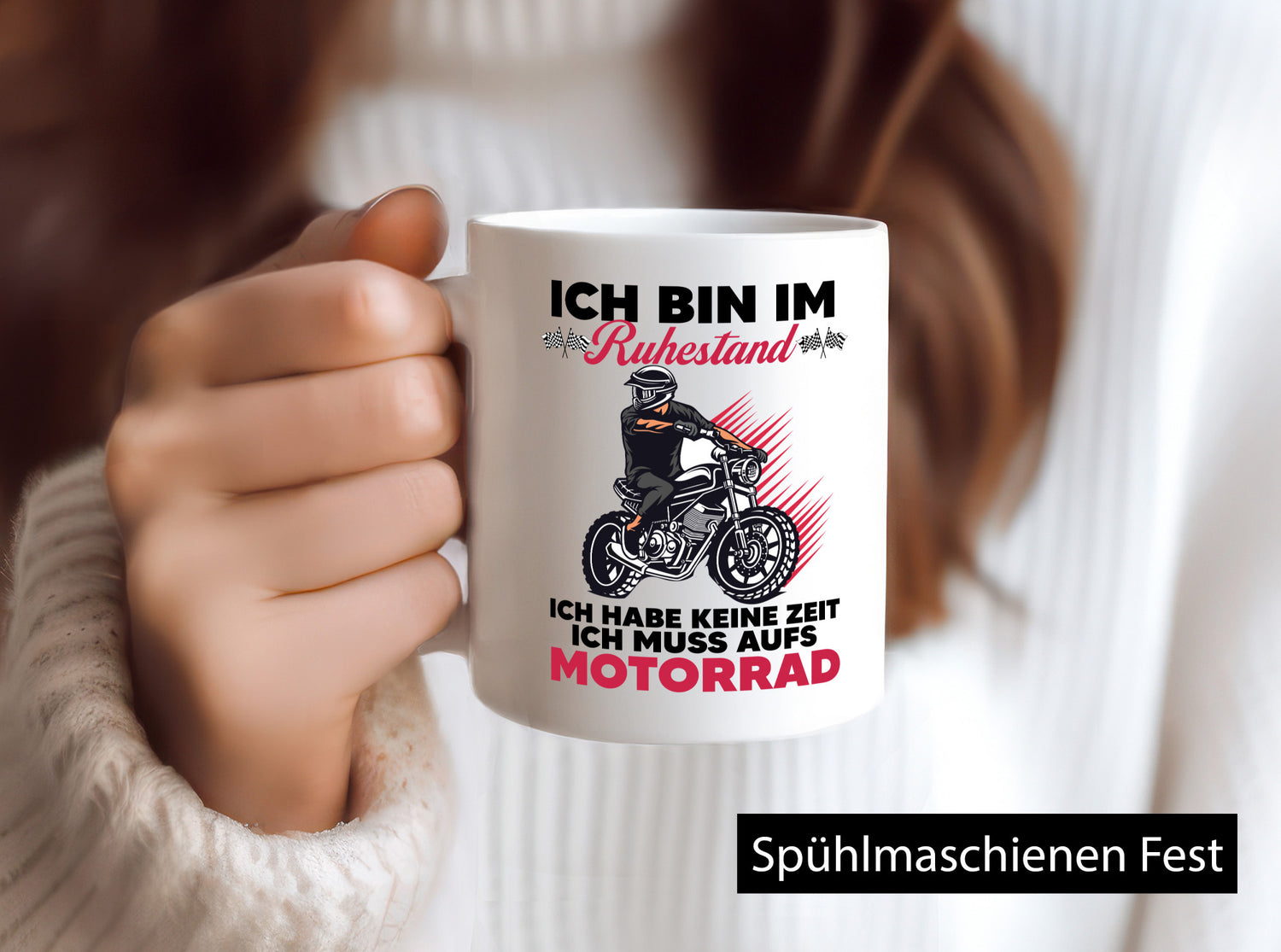 Rentner muss aufs Motorrad | Ruhestand lustig Jubiläum Geschenk Tasse