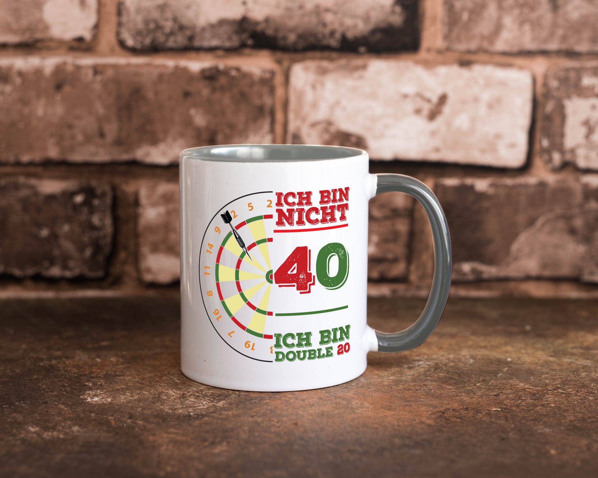 Ich bin nicht 40 double 80 | Dart spieler Geschenkidee Humor Tasse
