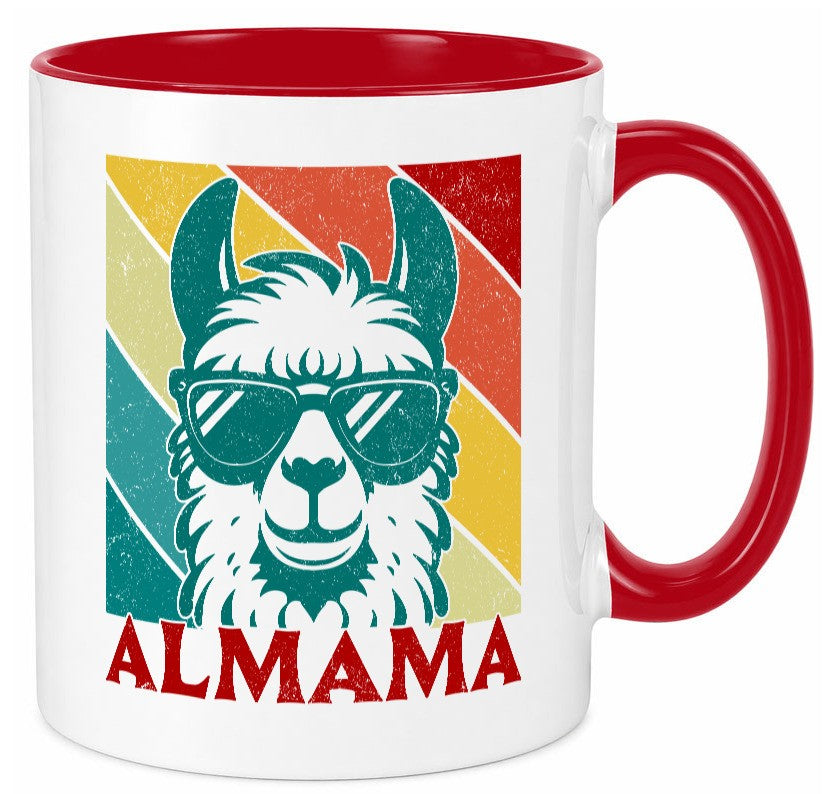 Almama | Lama Mutter Muttertag lustig Familie Geschenkidee Geschenk Tasse