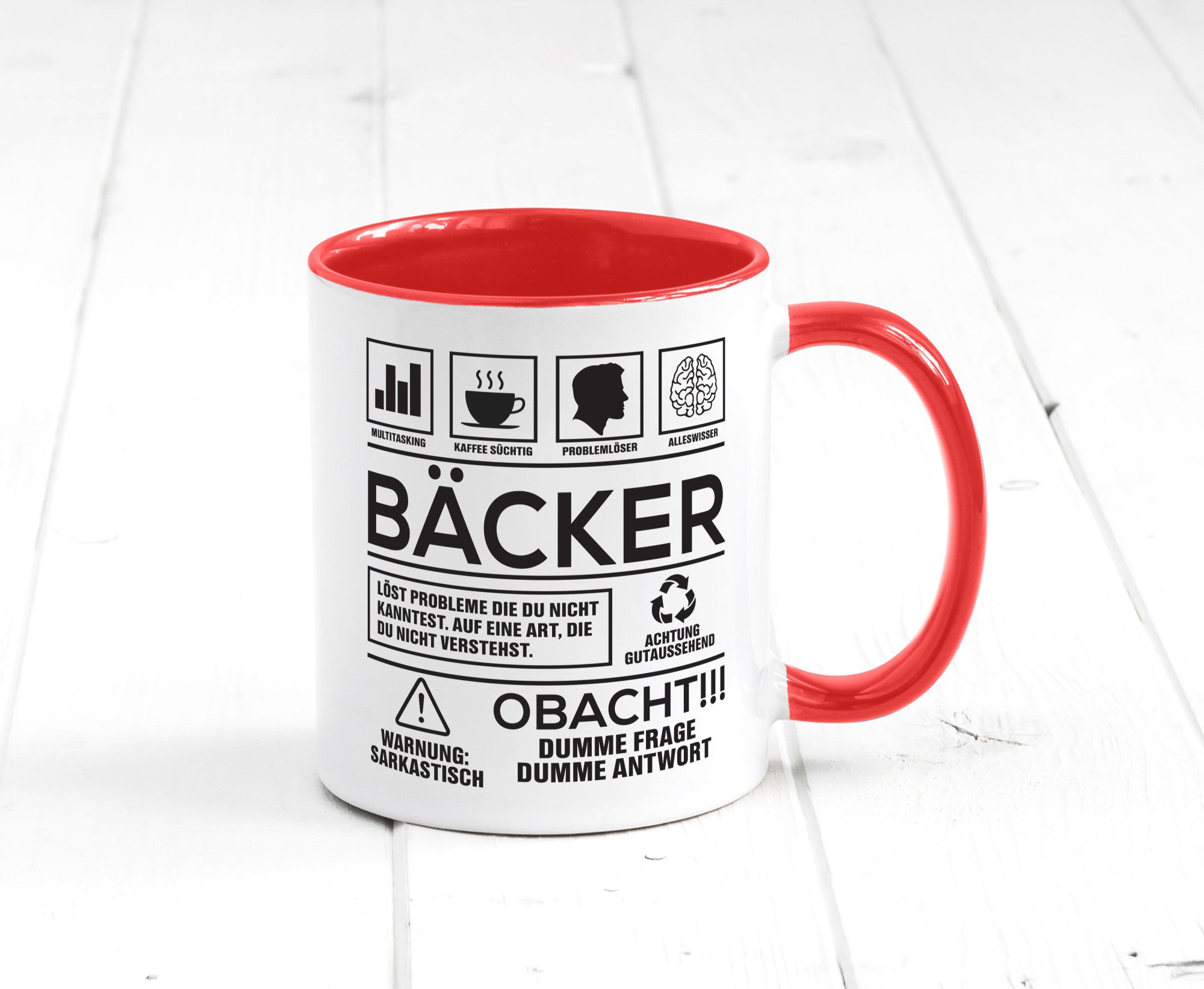 Achtung Probleme Bäcker | Bäckerei Backen Konditor Geschenk Humor Geschenkidee