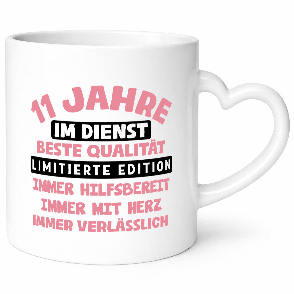 11 Jahre im Dienst | Jubiläum Arbeit v11 Humor Kollegen Büro Geschenkidee Tasse