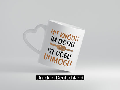 Mit Knödli ist Dödli Vögli unmögli | Knoten lustiger Spruch Geschenk Humor