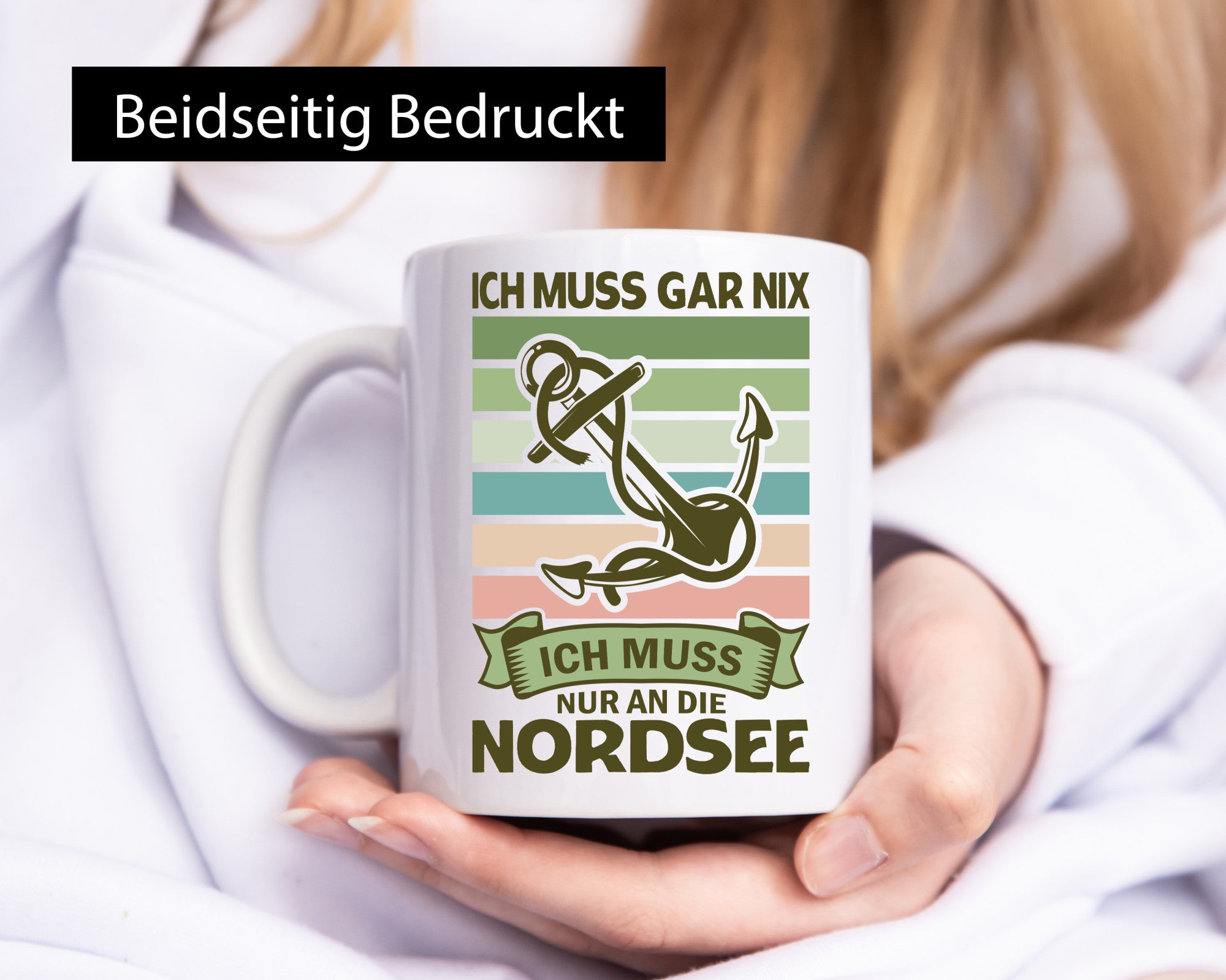 Ich muss gar nix | Nordsee Reisen lustiger Spruch Geschenk Humor Geschenkidee