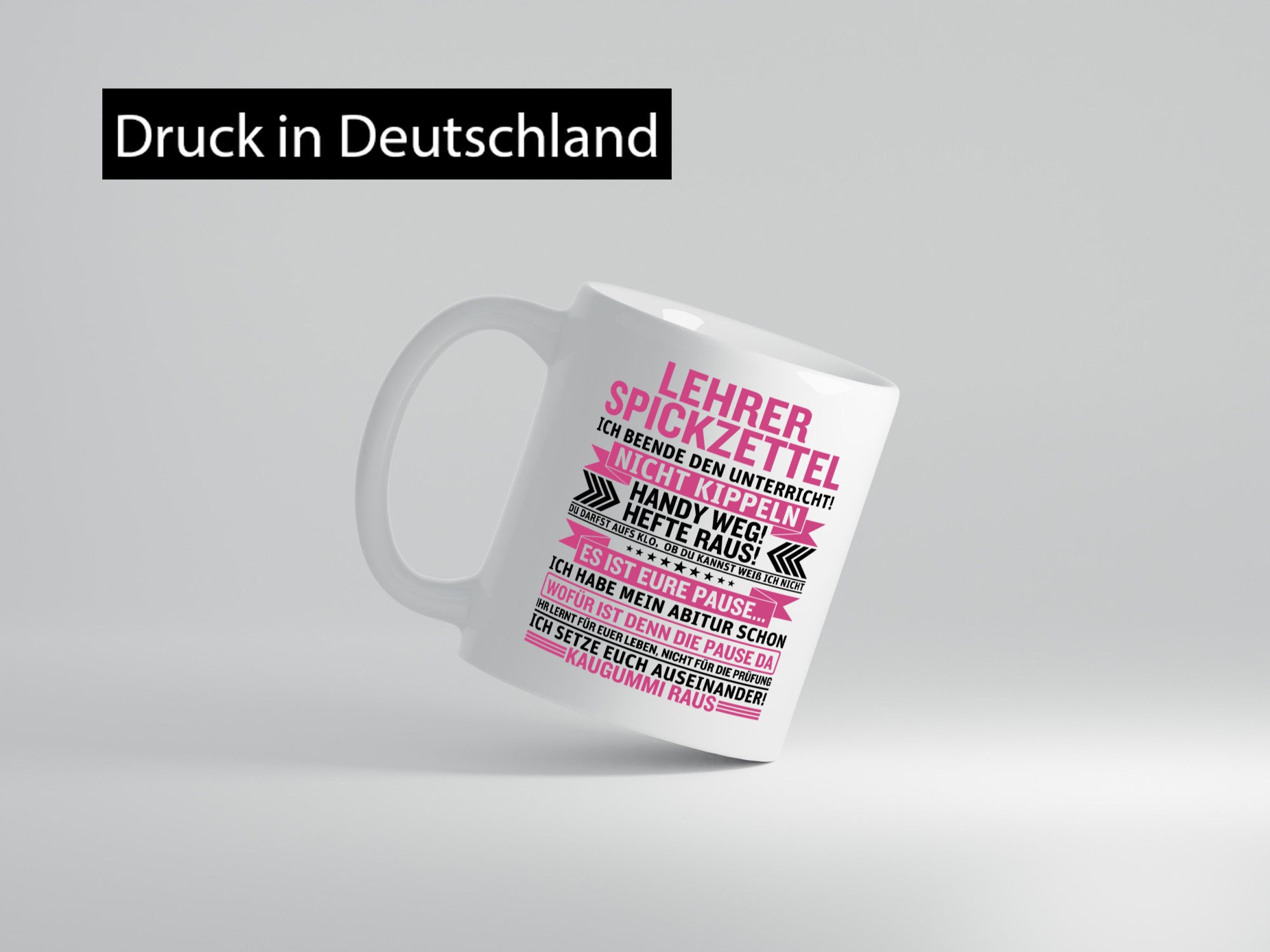 Lehrer Spickzettel | Beruf Tasse lustiger Spruch vl1 Geschenk Arbeit Kollegen