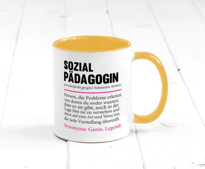 Sozialpädagogin | Spruch lustig Humor Pädagogin v2 Geschenkidee Geschenk Tasse