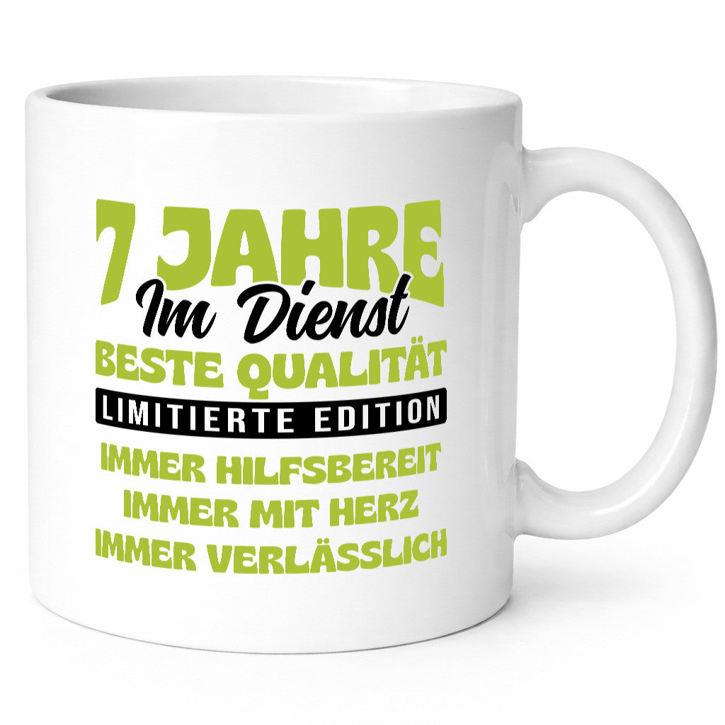 7 Jahre im Dienst | Jubiläum Arbeit v4 lustiger Spruch Geschenk Kollegen Büro