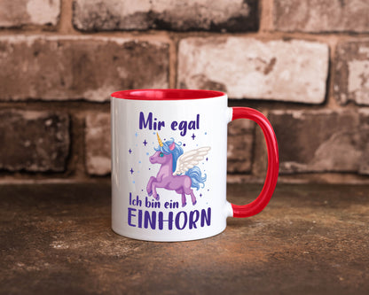 Mir egal, ich bin ein Einhorn | lustig Humor Geschenkidee Geschenk Tasse